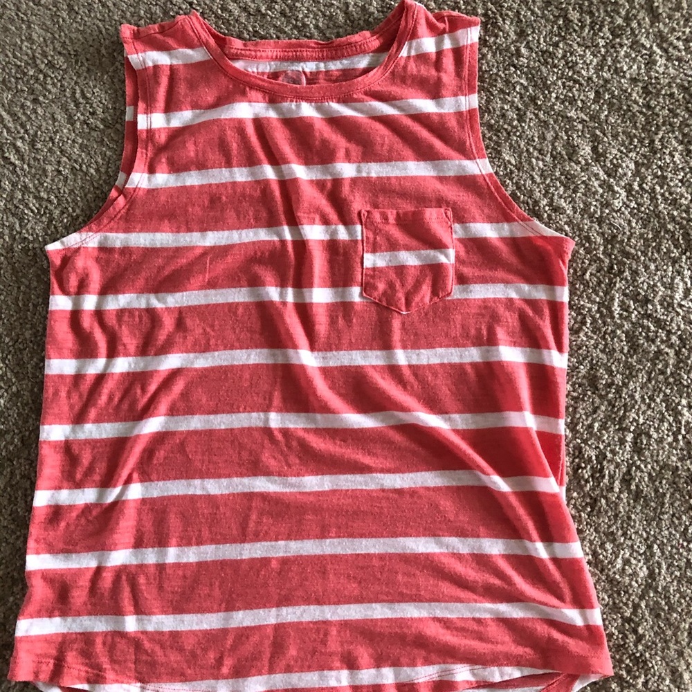 💐Horizontal Stripe Tank Top with Pocket - Picture 4 of 5